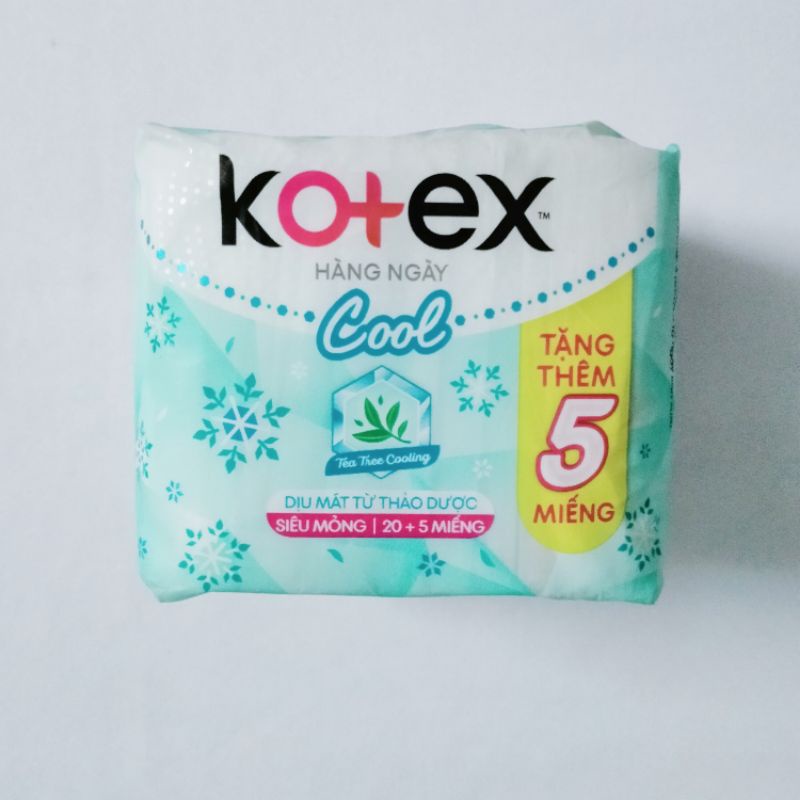 Băng vệ sinh hàng ngày Kotex Cool gói 20 miếng