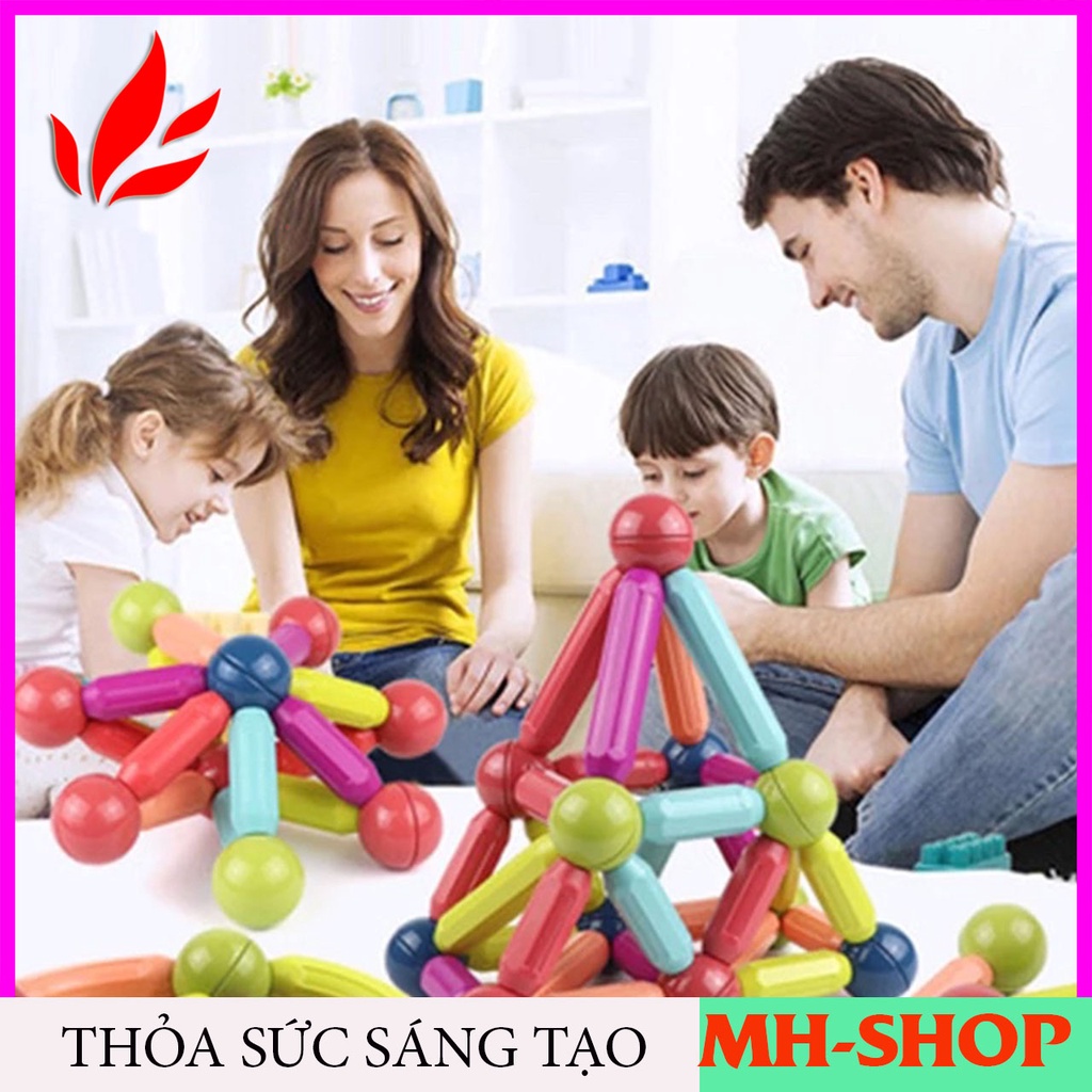 Đồ Chơi Xếp Hình Nam Châm Que Từ Tính Magnetic Sticks Dành Cho Các Bé Trên 3 Tuổi MH-SHOP