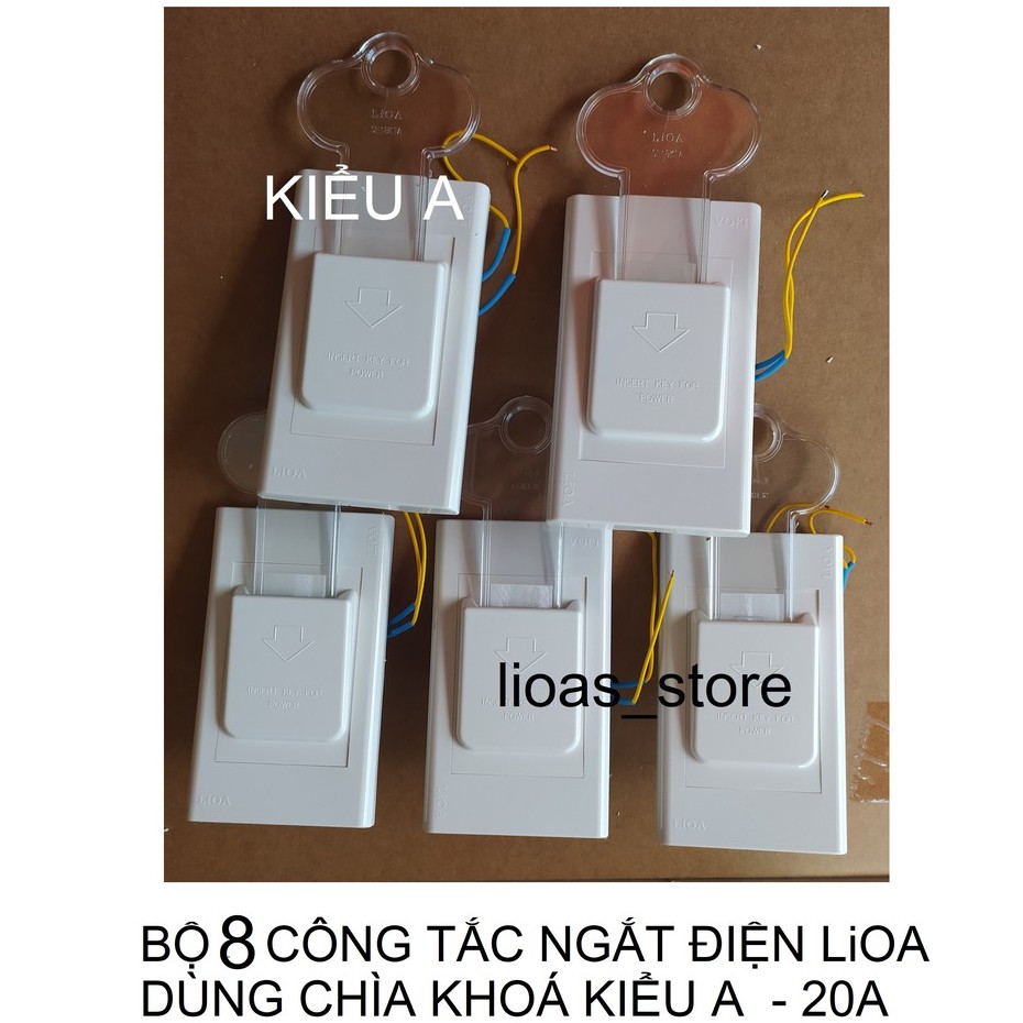 COMBO 8 BỘ 8 CHÌA CÔNG TẮC NGẮT ĐIỆN LiOA KIỂU A.