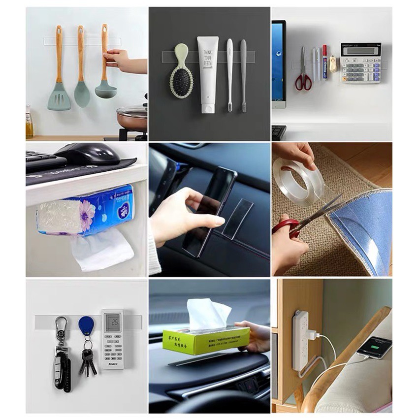 Băng Keo Hai Mặt, Băng Dính Siêu Chắc Dài 3-5m