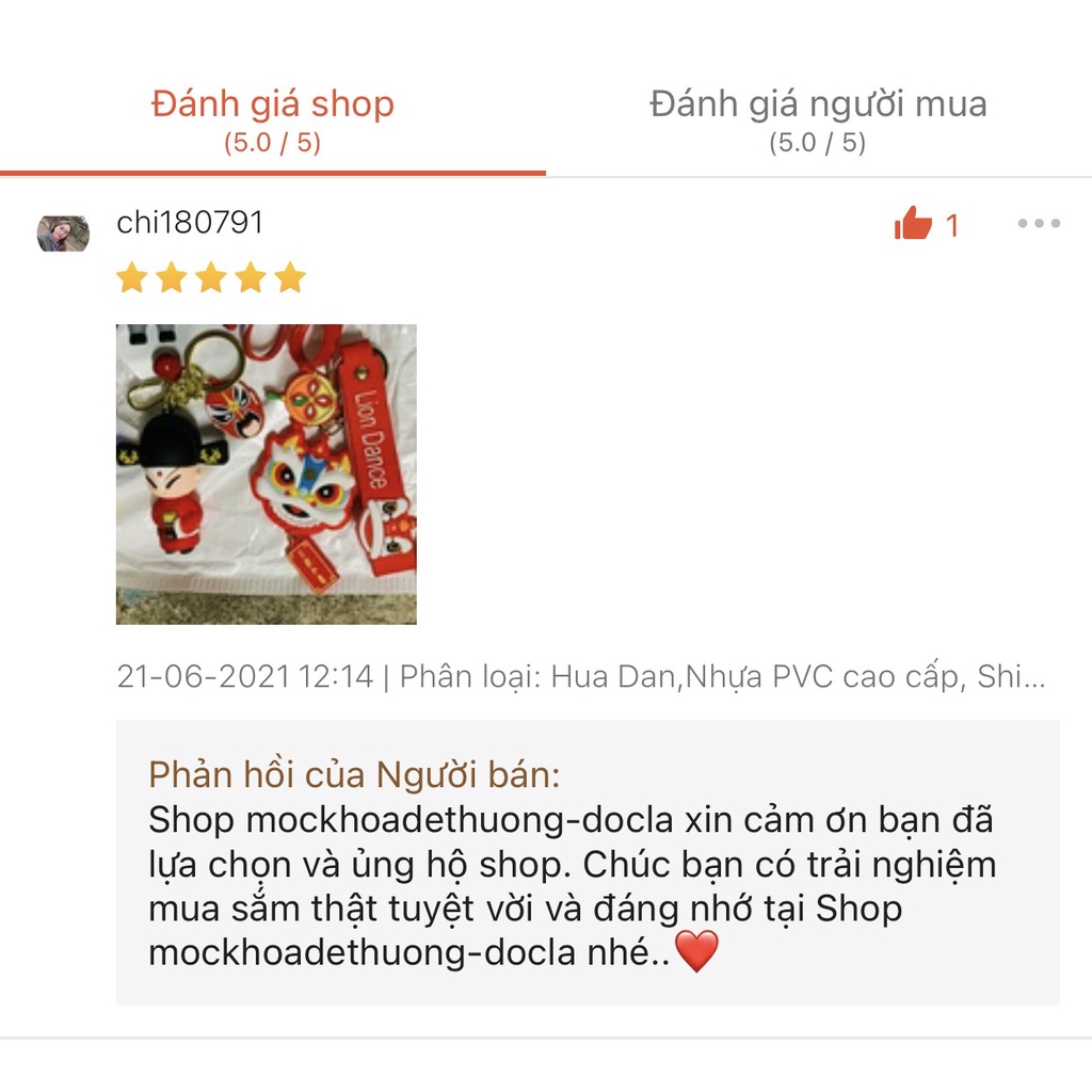 Móc khoá đầu lân may mắn hot trend 2021