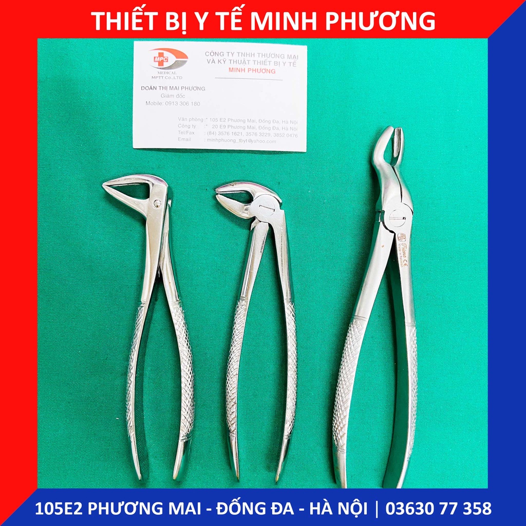 Kìm nhổ răng người lớn các số