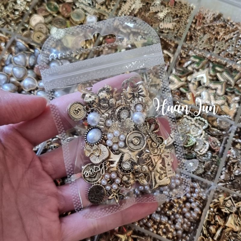 NEWTRENDS2022 SET CHARMS ĐỒNG TRANG TRÍ MÓNG TAY LOẠI ĐẸP