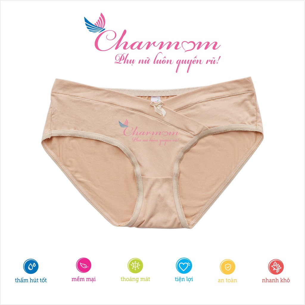 Combo 2 Quần Lót Bầu Cotton Chéo Charm Mum