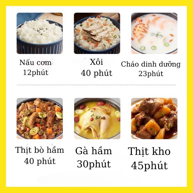Nồi Áp Suất Điện Nồi Cơm Điện Hầm Cháo Đa Năng Dung tích 5L Bear YLB-A50M1