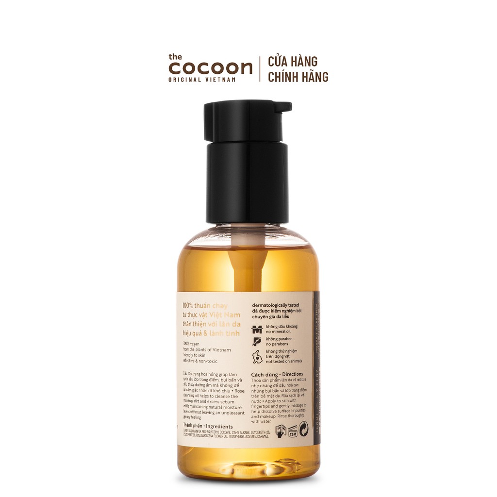 HÀNG TẶNG KHÔNG BÁN - Dầu tẩy trang hoa hồng Cocoon tẩy sạch makeup chuyên nghiệp & dưỡng ẩm 140ml