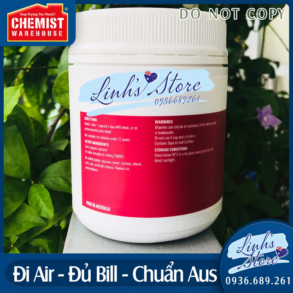 Healthy Care Vitamin E 500IU - 200 viên 💙 Chemist Warehouse - Úc