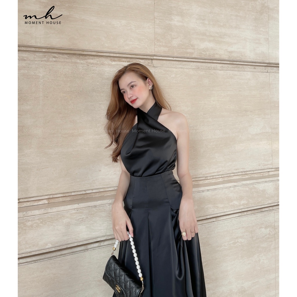 SET đầm yếm lụa 2 món, chân váy maxi dáng siêu xinh, chất lụa mango sang xịn mịn, hàng thiết kế cao cấp chuẩn form