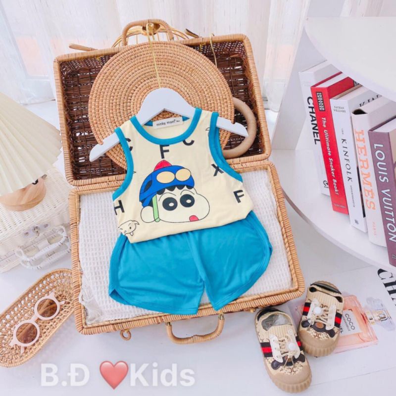 Bộ thun lạnh sát nách hình cậu bé Shin