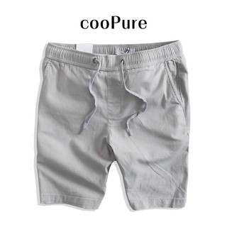 Quần sooc đũi cooPure màu ghi chất liệu linen extra spandex, thiết kế sporty êm form thoải mái NO.603 (9 màu)