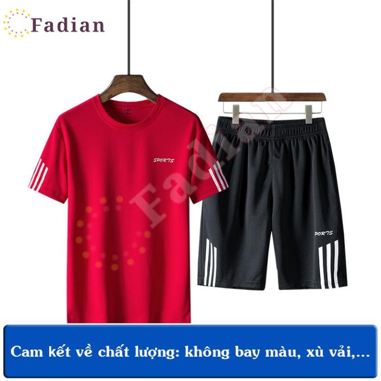 Set đồ bộ nam nữ mặc nhà, bộ quần áo thể thao tay ngắn SPORT phối sọc thời trang phong cách Ulzzang Unisex (mẫu mới)  ྇