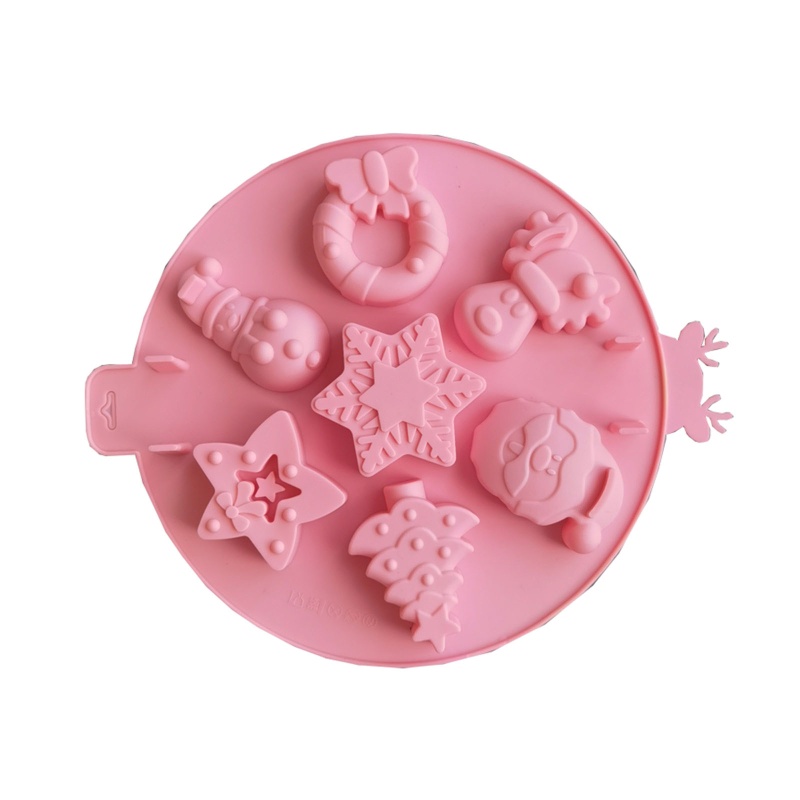 Khuôn Silicone Tạo Hình Làm Bánh Kẹo Hình Người Tuyết 3D Thân Thiện Với Môi Trường