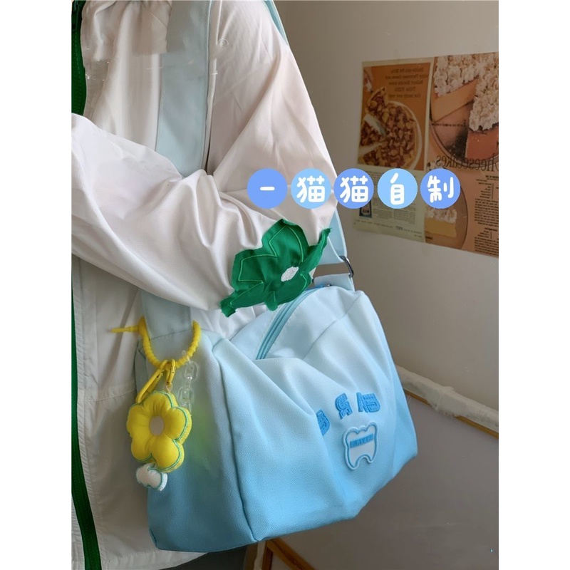 Túi Xách Canvas Màu Gradient Phong Cách Nhật Bản