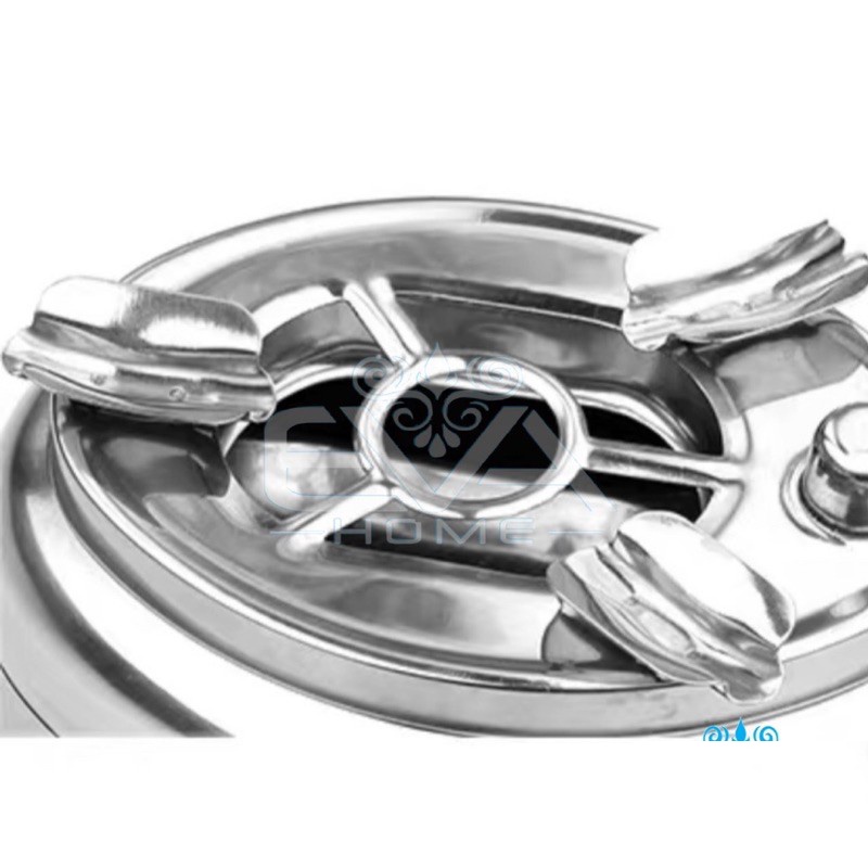 Gạt Tàn Thuốc Lá Inox Có Nút Bấm Đóng Mở Ngăn Đựng Tàn Thuốc Thông Minh / Gạt Tàn Inox Bấm Nút Tiện Dụng
