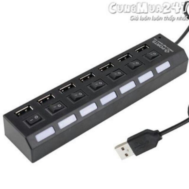 Hub USB 7 cổng có công tắc