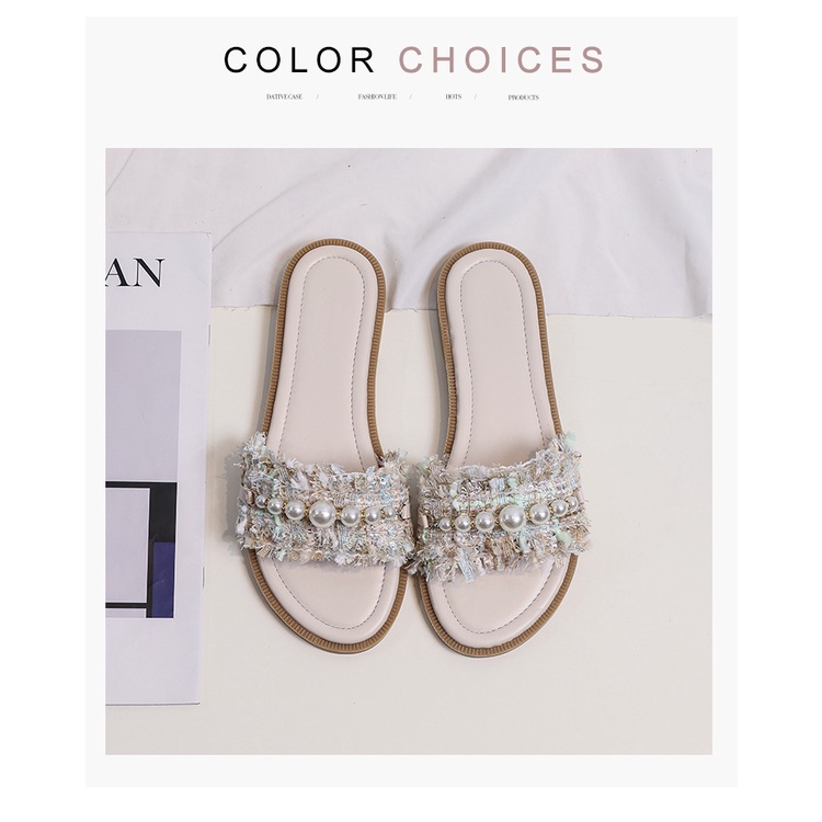 Sandal Đế Bằng Thiết Kế Mới Cao Cấp Thời Trang Dành Cho Nữ