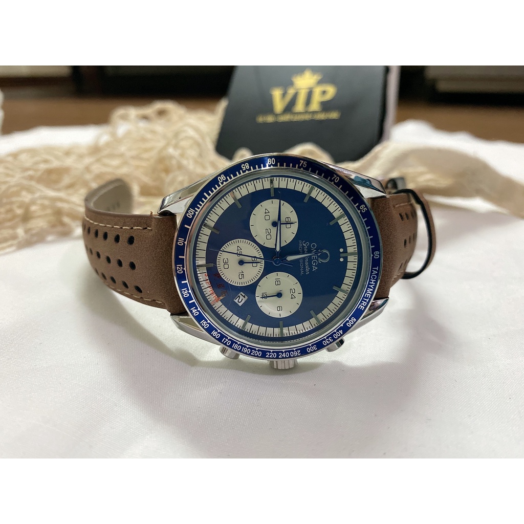 ĐỒNG HỒ NAM OMEGA DÂY DA CAO CẤP BẢO HÀNH 12 THÁNG
