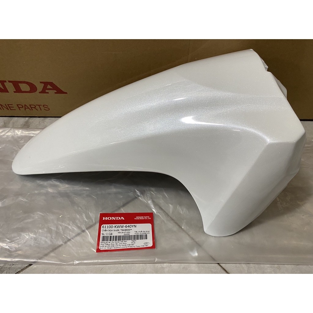 Chắn bùn A trước - dè trước HONDA WAVE A110 năm 2017-2018-2019-2022 màu Trắng. *NHB55P* 61100KWW640YN
