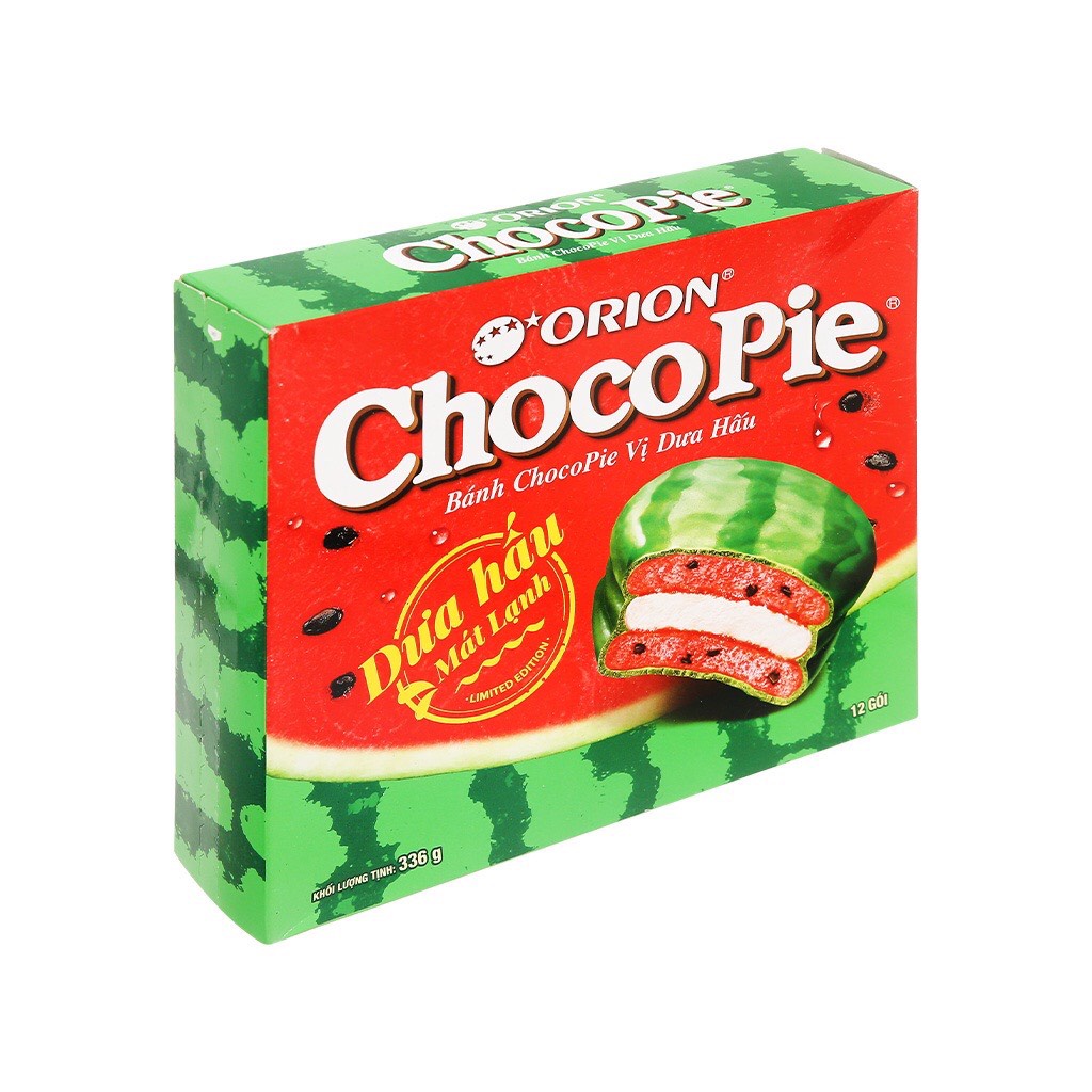 Bánh Chocopie Orion Dưa Hấu Mát Lạnh - Hộp 12 cái
