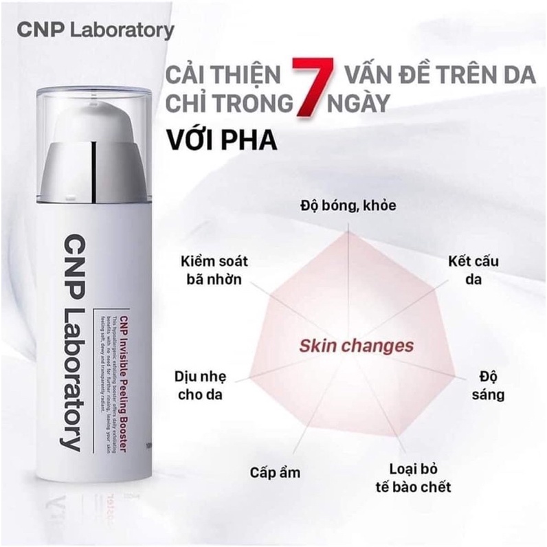 1 chai gel tẩy da chết hoá học CNP laboratory booster giảm mụn căng bóng da tăng sinh colagen cho da săn chắc