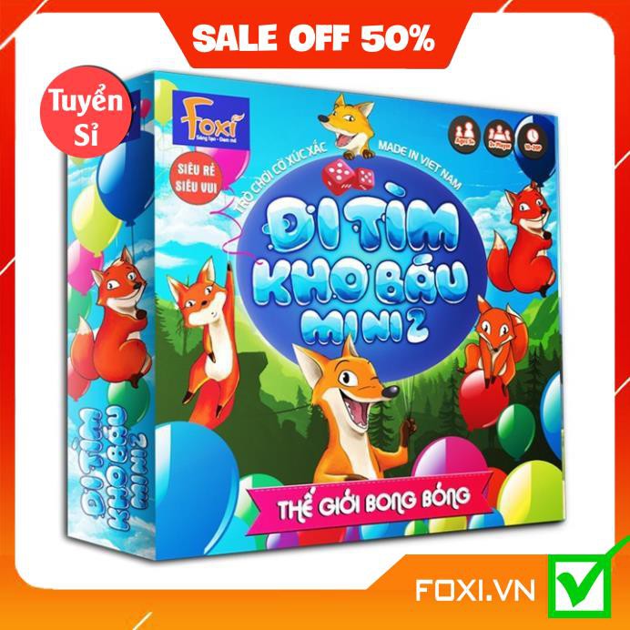 Board game-Đi tìm kho báu mini 2 Foxi-đồ chơi phát triển tư duy-dễ chơi-vui nhộn-giá siêu rẻ