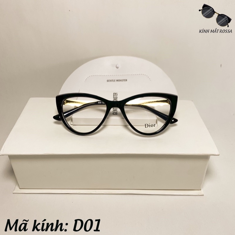 GỌNG KÍNH CẬN, KÍNH TRẮNG MẮT MÈO