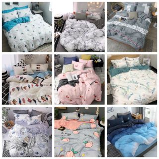 Bộ ga cotton poly hàn quốc 5 món (ib chọn mẫu)