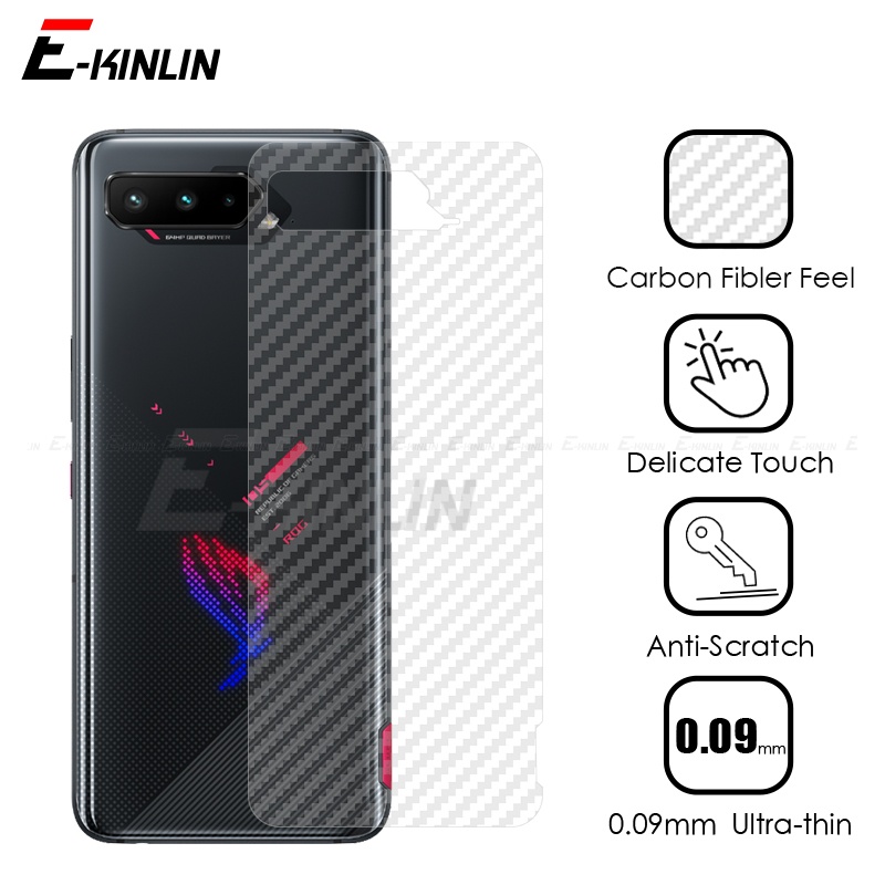 Set 5 Miếng Dán 3D Bằng Sợi Carbon Cho Asus ZenFone ROG Phone 6 3 5 5s Pro 6D Ultimate