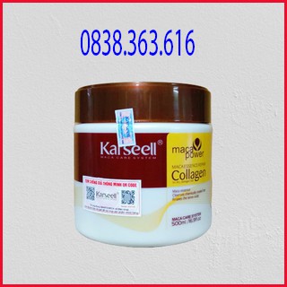 Kem hấp ủ tóc COLLAGEN KARSEELL 500ml chính hãng phục hồi tóc hư tổn khô sơ chẻ ngọn