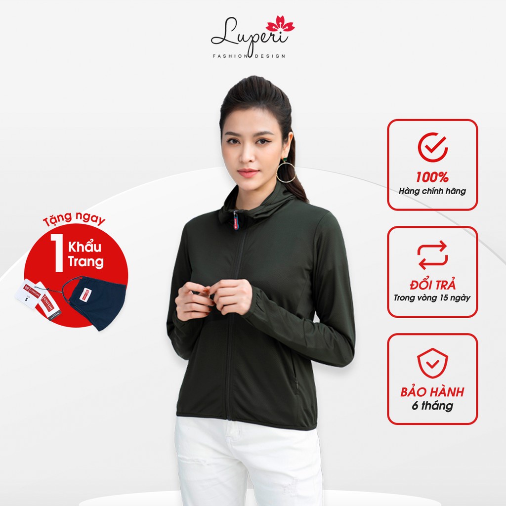 Áo Khoác Chống Nắng Nữ LUPERI UV Master Cao Cấp, Bền Màu, Thoáng Mát, Chống Mọi Tia UV Hại Da ACN01 -