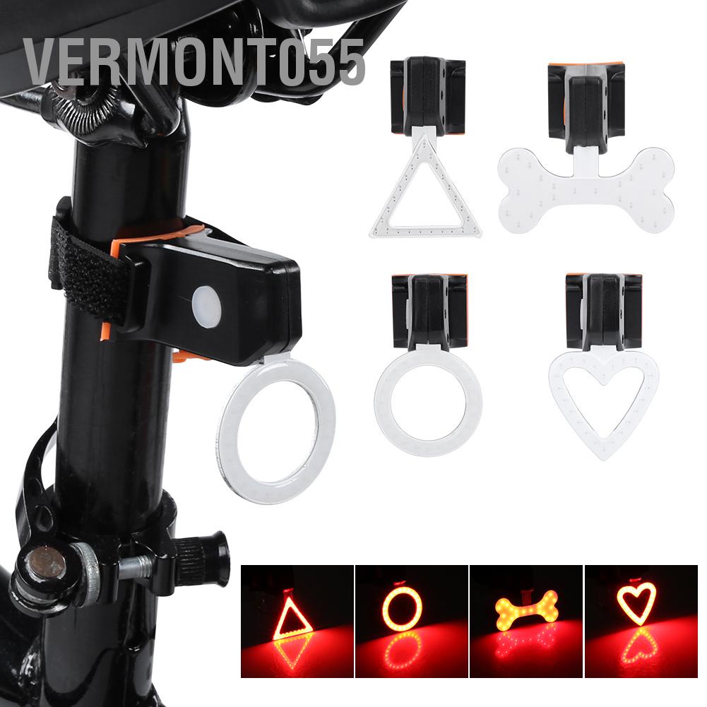 💯Có thể bán buôn😁 Đèn hậu LED chống thấm nước sạc USB màu đỏ cho xe đạp leo núi MTB 💖Hàng giao ngay💖 vermont055