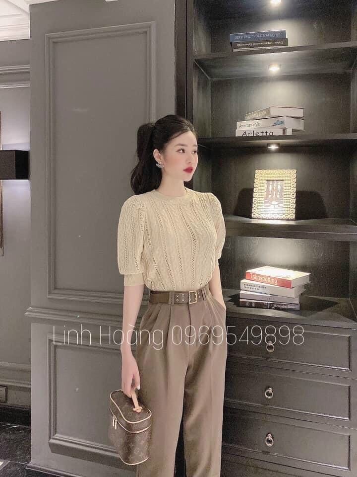 Áo len gân quảng châu tay lỡ nhiều màu