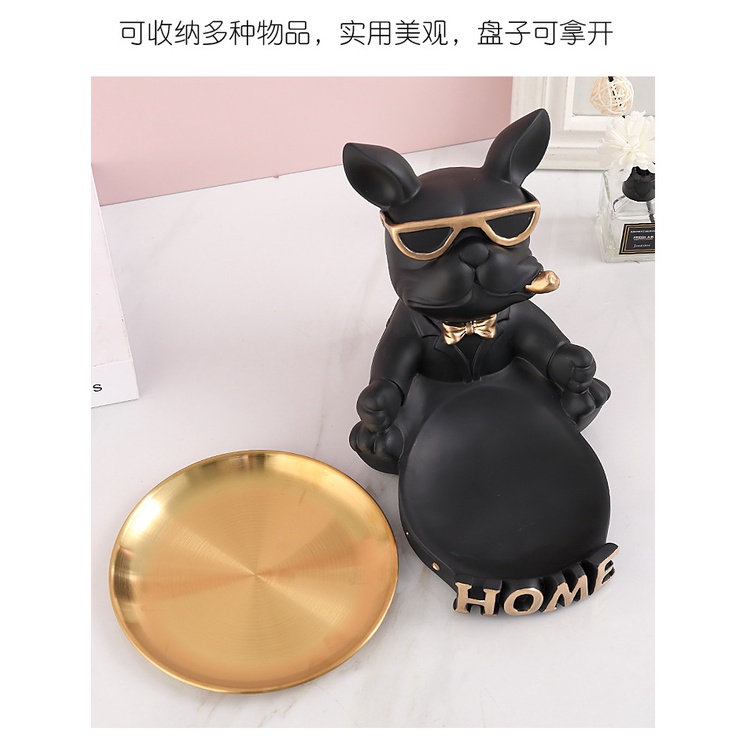 Khay Đựng Trái Cây Khô Bánh Kẹo Hình Chú Chó May Mắn Phong Cách Sang Trọng