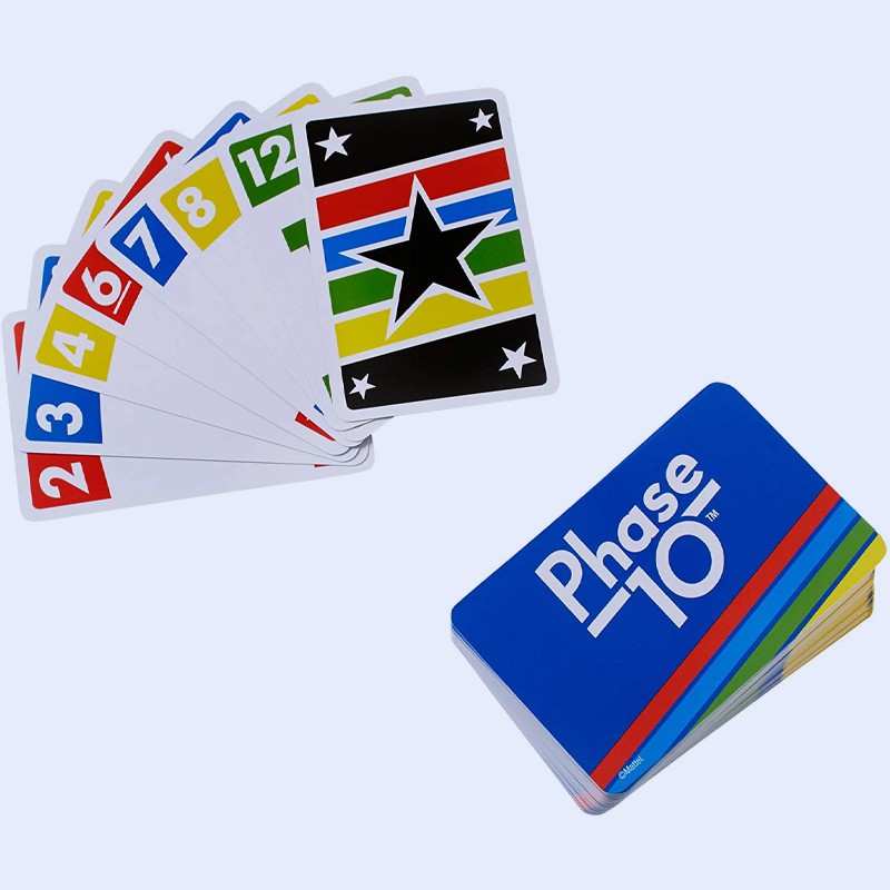 Phase 10 Card Game with 108 Cards, Makes a Great Gift for Kids, Family or Adult Game Night, Ages 7 Years and Older