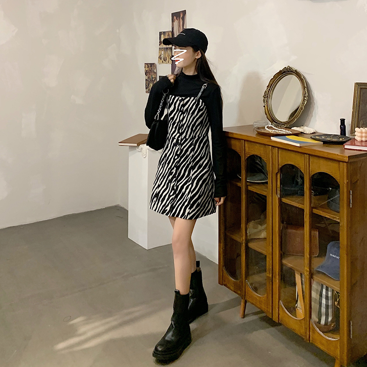 Xiaozhainv Đầm yếm mini dễ phối đồ thời trang xinh xắn trẻ trung cho nữ | BigBuy360 - bigbuy360.vn