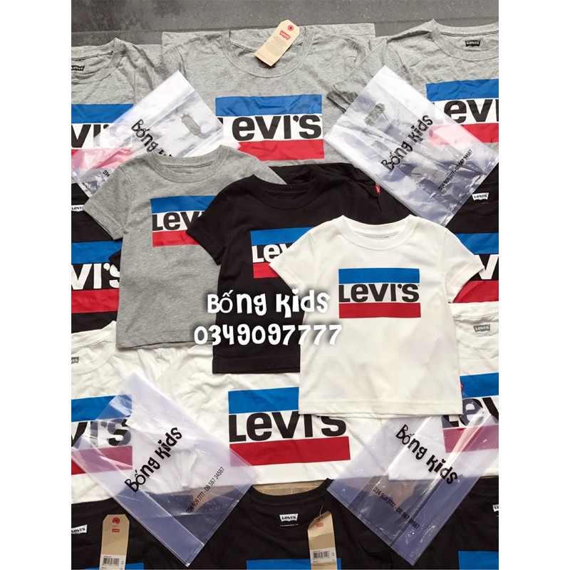 Áo Pull Bé Trai Kẻ Ngang Logo L3vis