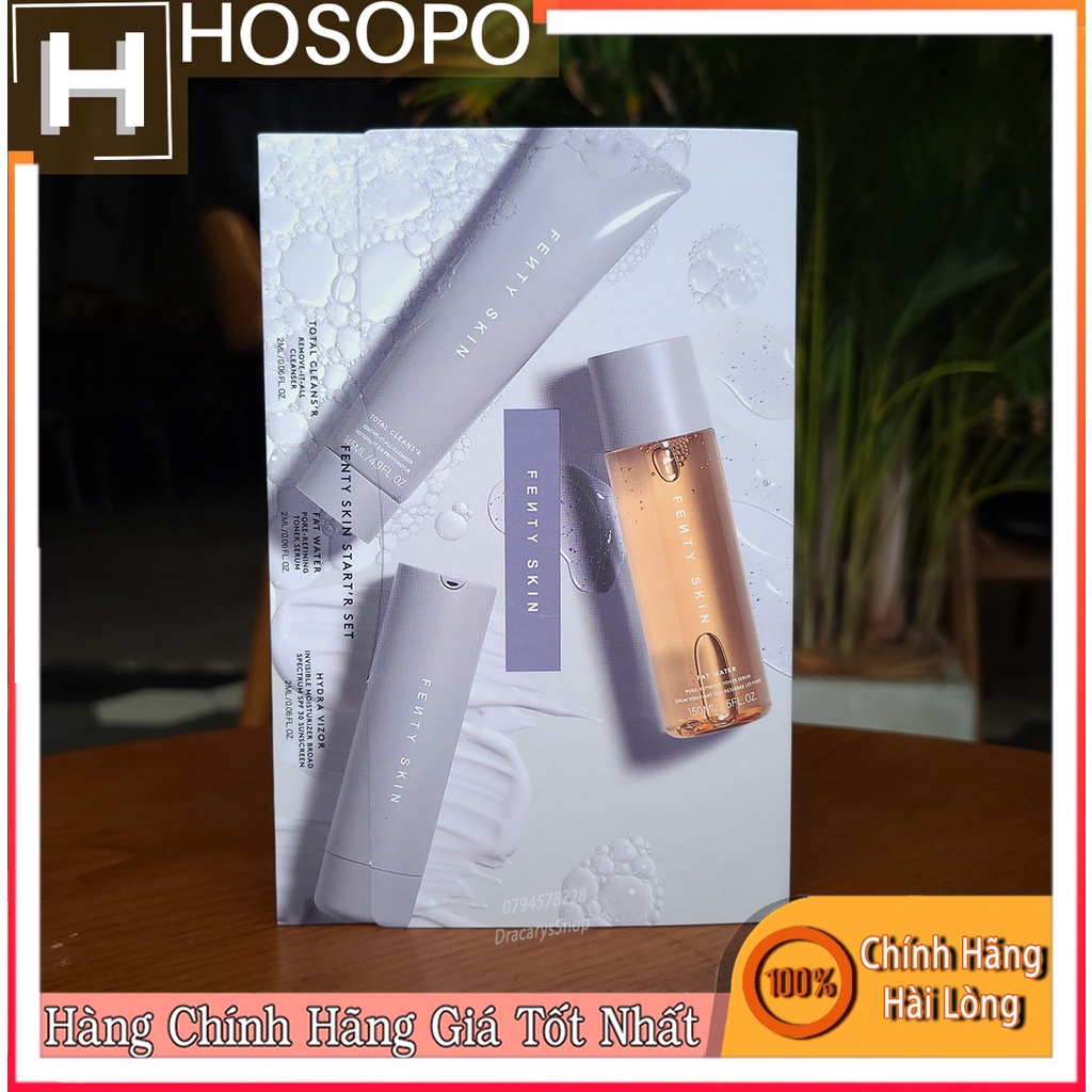 Fenty Skin Start'r Set: Rửa mặt, toner, chống nắng 2ml/gói