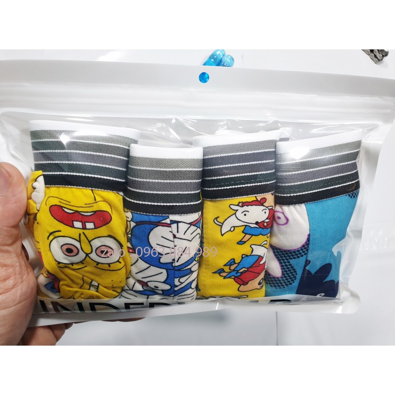 Combo 4 quần Boxer thun CUTE.01 ( video thật )