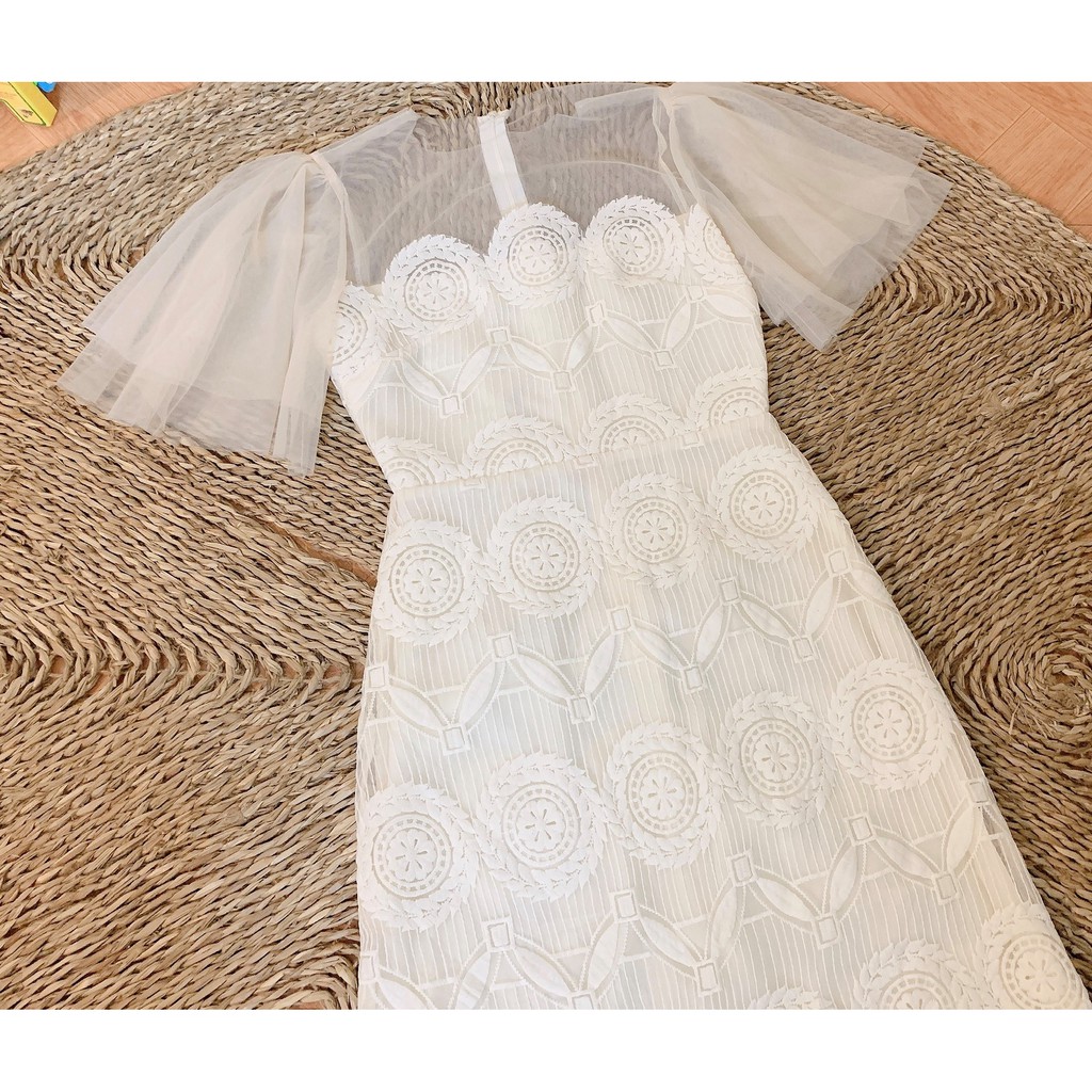 [Mã FAGREEN245 giảm 10% tối đa 30K đơn 99K] VÁY REN CHỈ PHỐI LƯỚI HÀNG THIẾT KẾ CAO CÁP 2 LỚP | BigBuy360 - bigbuy360.vn