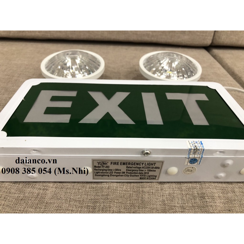 Đèn Chiếu Sáng Sự Cố Kết Hợp Biển Chỉ Dẫn Thoát Nạn Exit YF-203