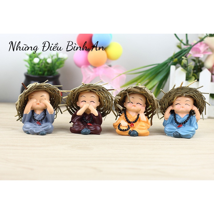 Tượng chú tiểu tứ không 3 mẫu dễ thương KÈM ĐẾ KEO mang lại an nhiên trong cuộc sống 💕FREESHIP 50k💕 - Những Điều Bình An