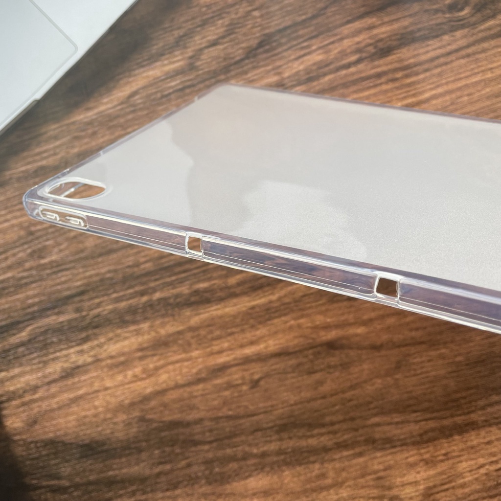 Ốp lưng silicon cho máy tính bảng Lenovo Xiaoxin P11 J606F 11 inch viền trong suốt, mặt lưng trắng mờ.