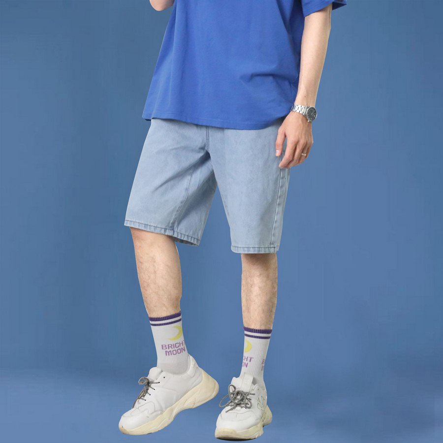 Quần short jean nam lưng thun bên đẹp TS1082 Tronshop