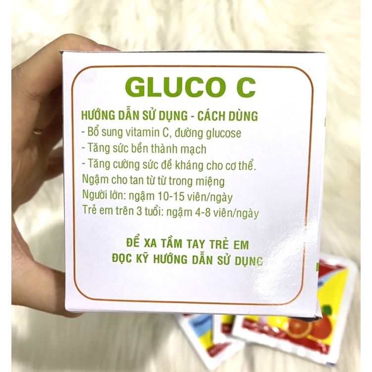 Viên ngậm Vitamin C - Glucose C hộp 30 gói, tăng cường sức đề kháng cho cơ thể