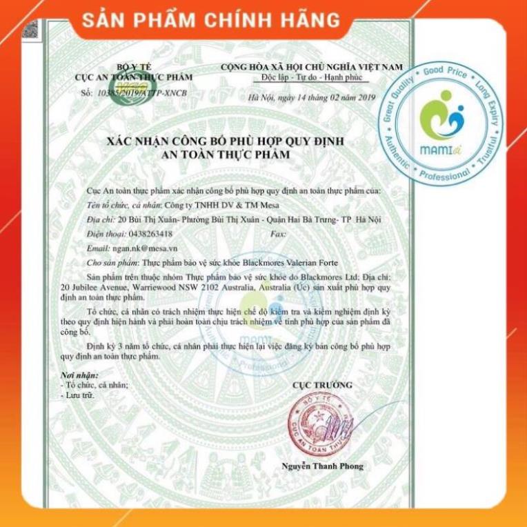 Viên uống giúp ngủ ngon Blackmore Valerian Forte chính hãng Úc mẫu mới 2021