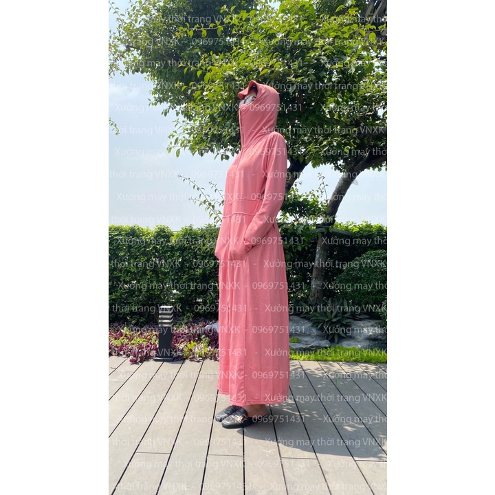 Áo chống nắng toàn thân, Áo choàng nắng 2 lớp chống nắng cực tốt, hiệu quả - Xưởng May 9X