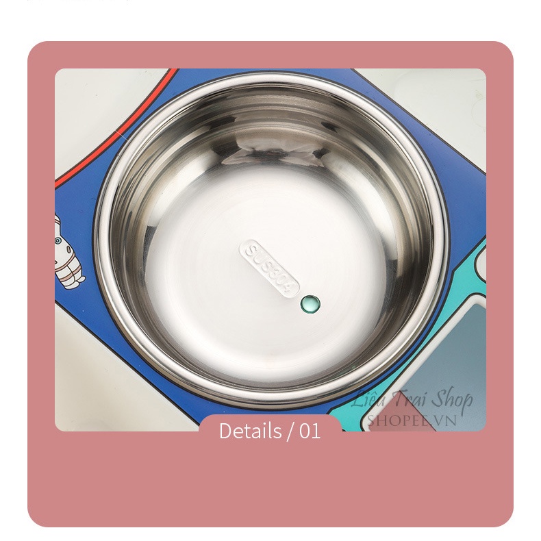 Bát ăn dặm cho bé hình máy bay phi thuyền inox 304