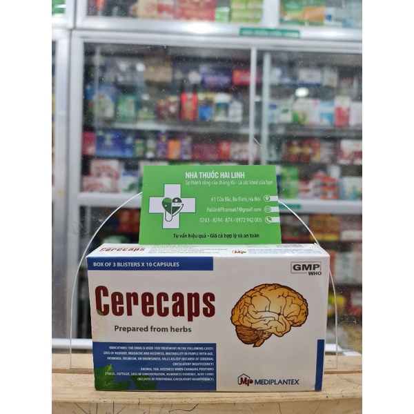 [CHÍNH HÃNG] VIÊN UỐNG HOẠT HUYẾT DƯỠNG NÃO (Cerecaps) hộp 30 viên