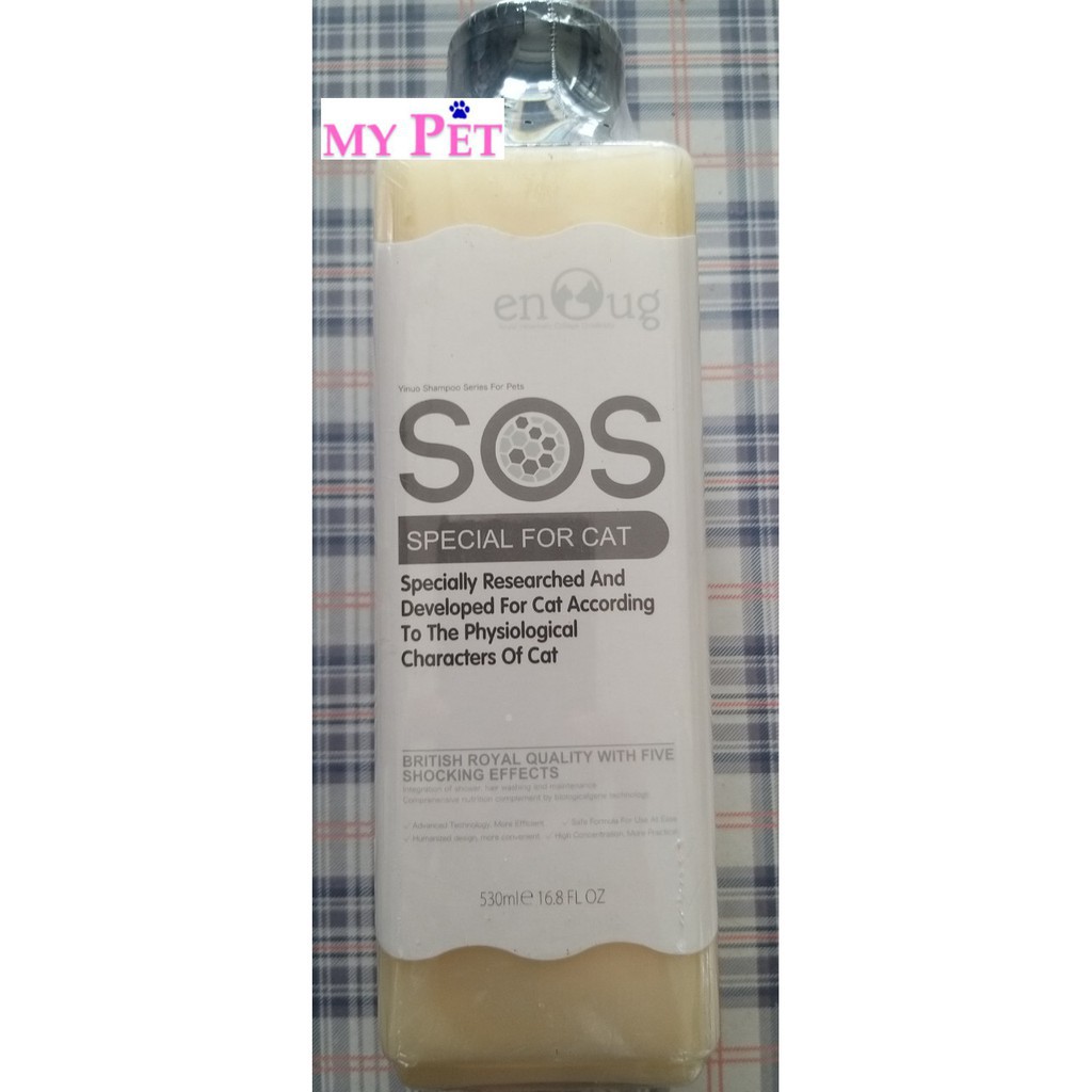 DẦU TẮM SOS MÀU TRẮNG CHO MÈO 530ML