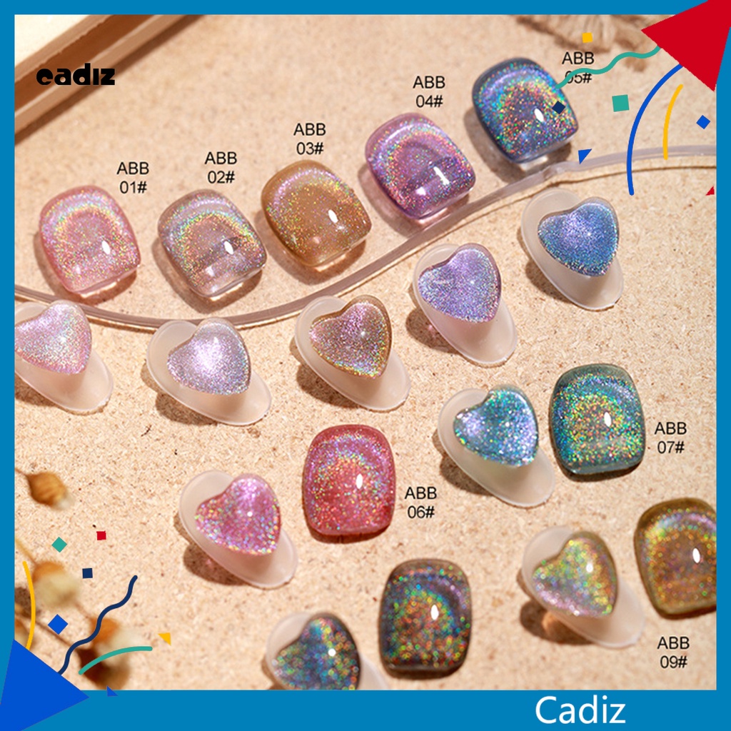 [Hàng mới về] Gel sơn móng tay mắt mèo cầu vồng phản quang tự nhiên khô nhanh cho salon